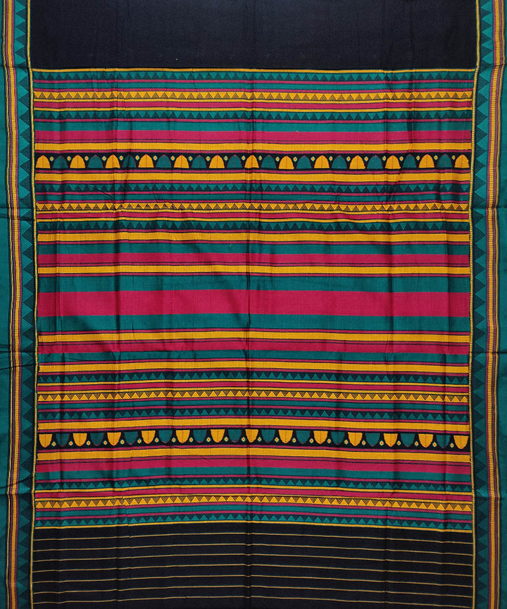 Black cotton handloom dongoria saree