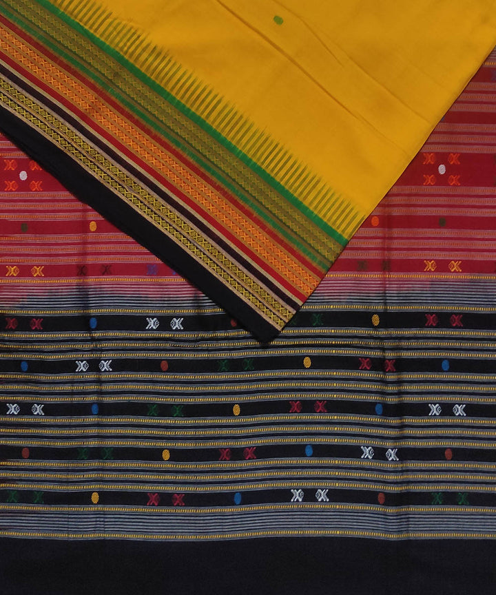 Multicolor cotton handloom dongoria saree