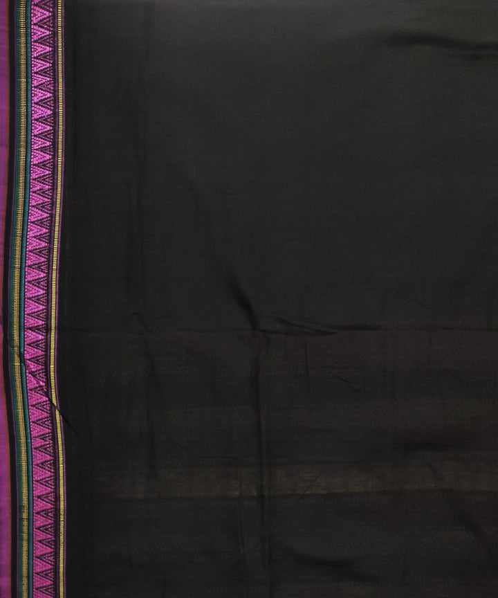 Black violet cotton handloom dongoria saree