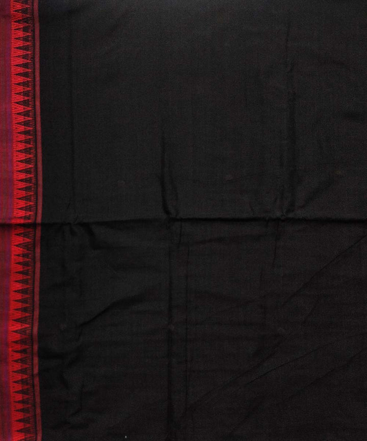 Black maroon cotton handloom dongoria saree
