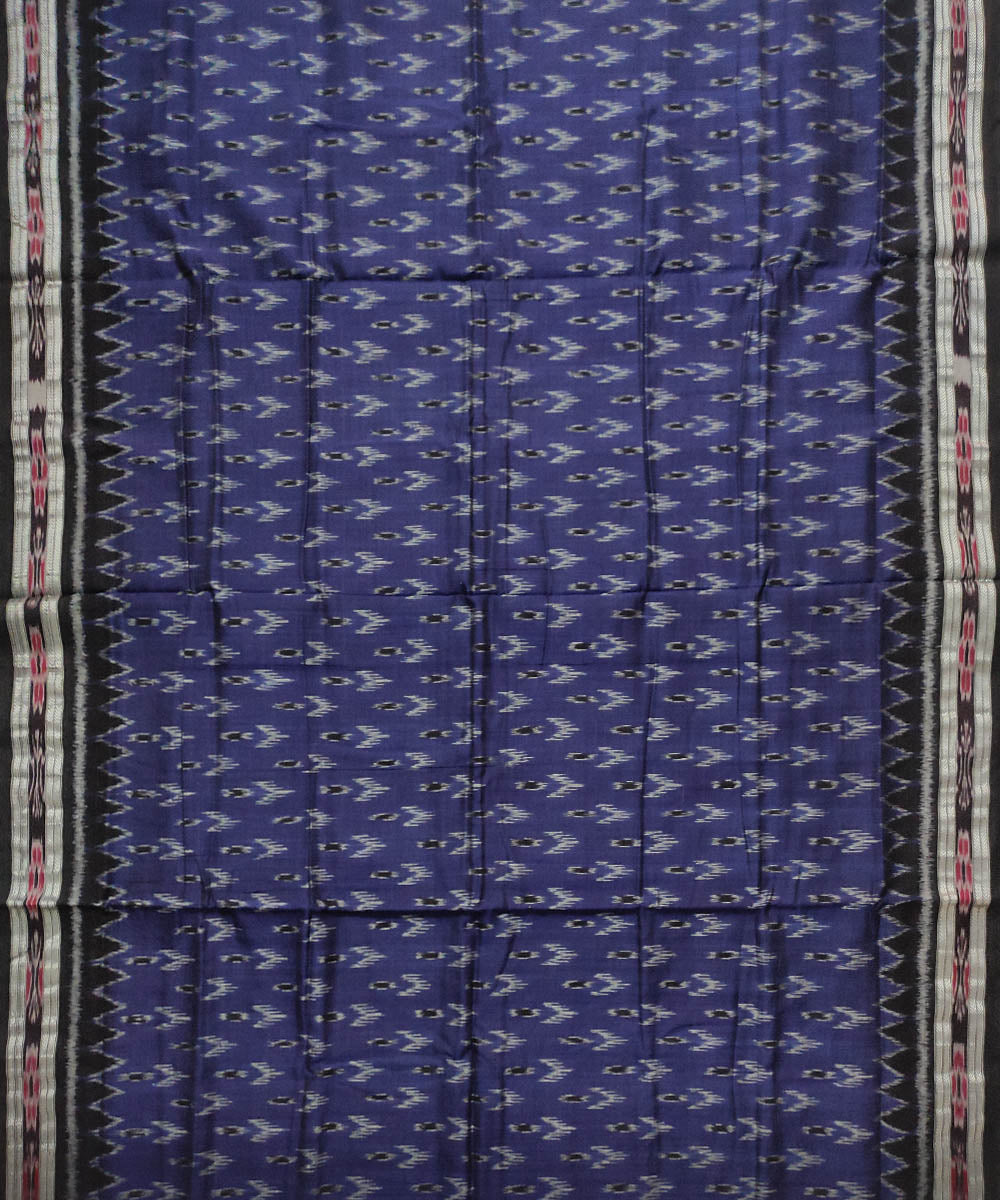 Navy blue black handloom cotton nuapatna saree