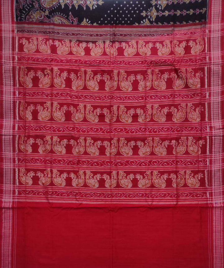 Brown red cotton handloom sambalpuri saree