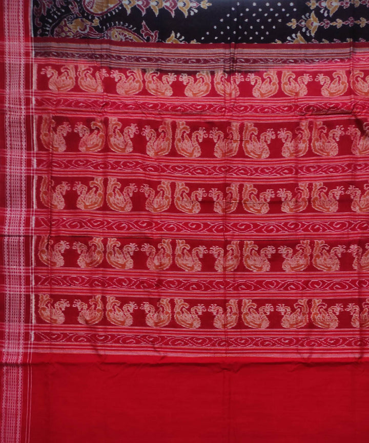 Brown red cotton handloom sambalpuri saree