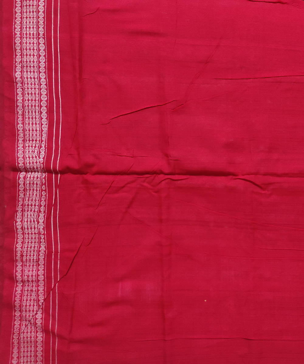 Brown red cotton handloom sambalpuri saree