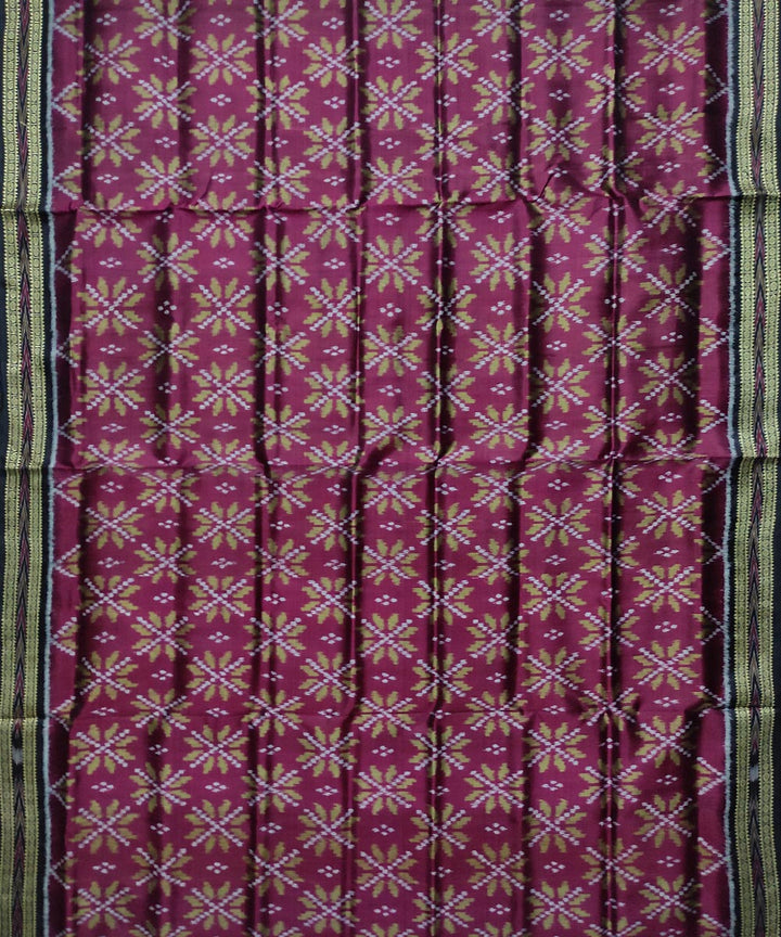 Purple black handloom khandua silk saree