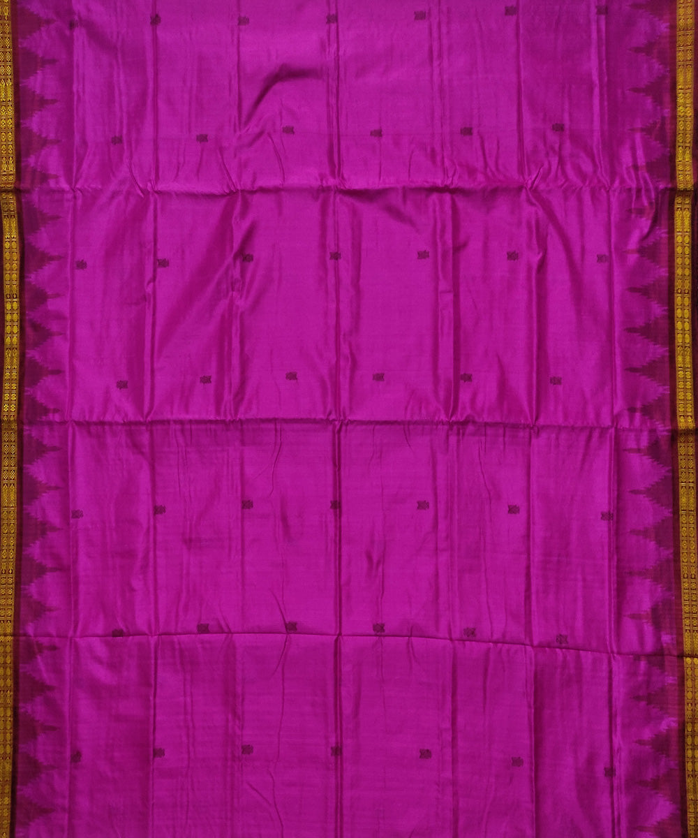 Purple maroon silk handloom sambalpuri saree