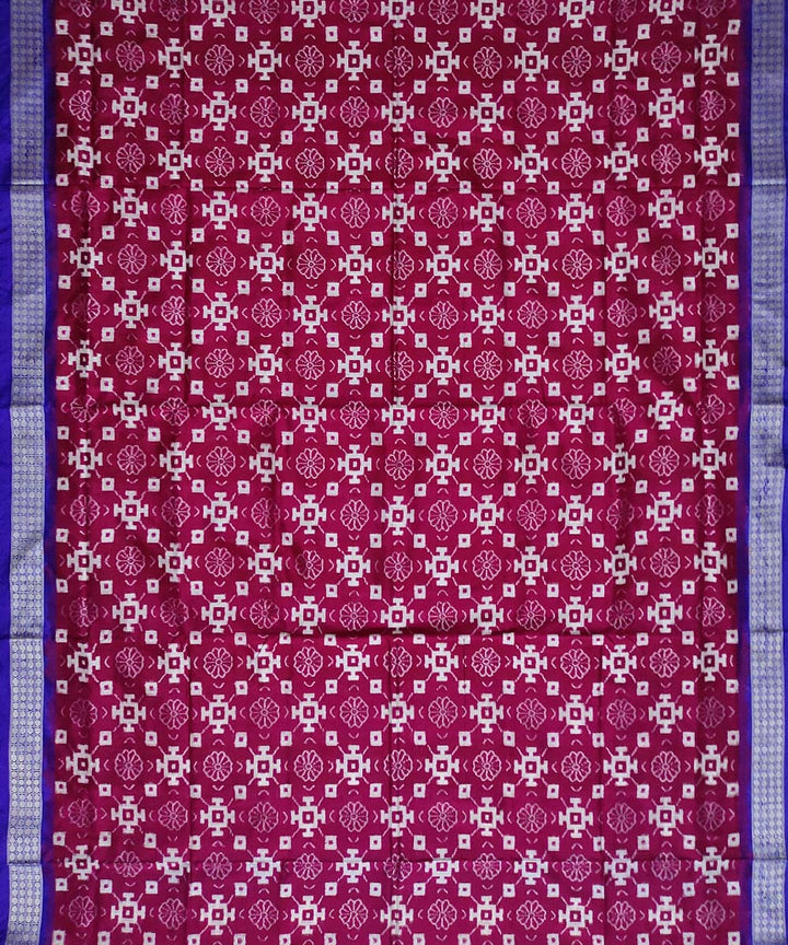 Purple royal blue silk handloom sambalpuri saree