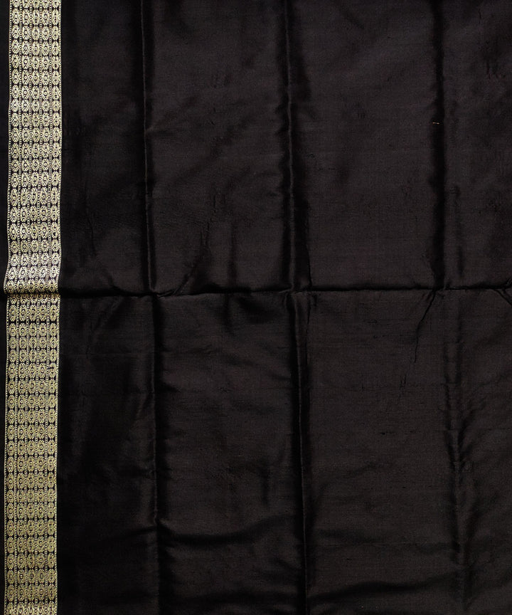 Black magenta silk handwoven bomkai saree