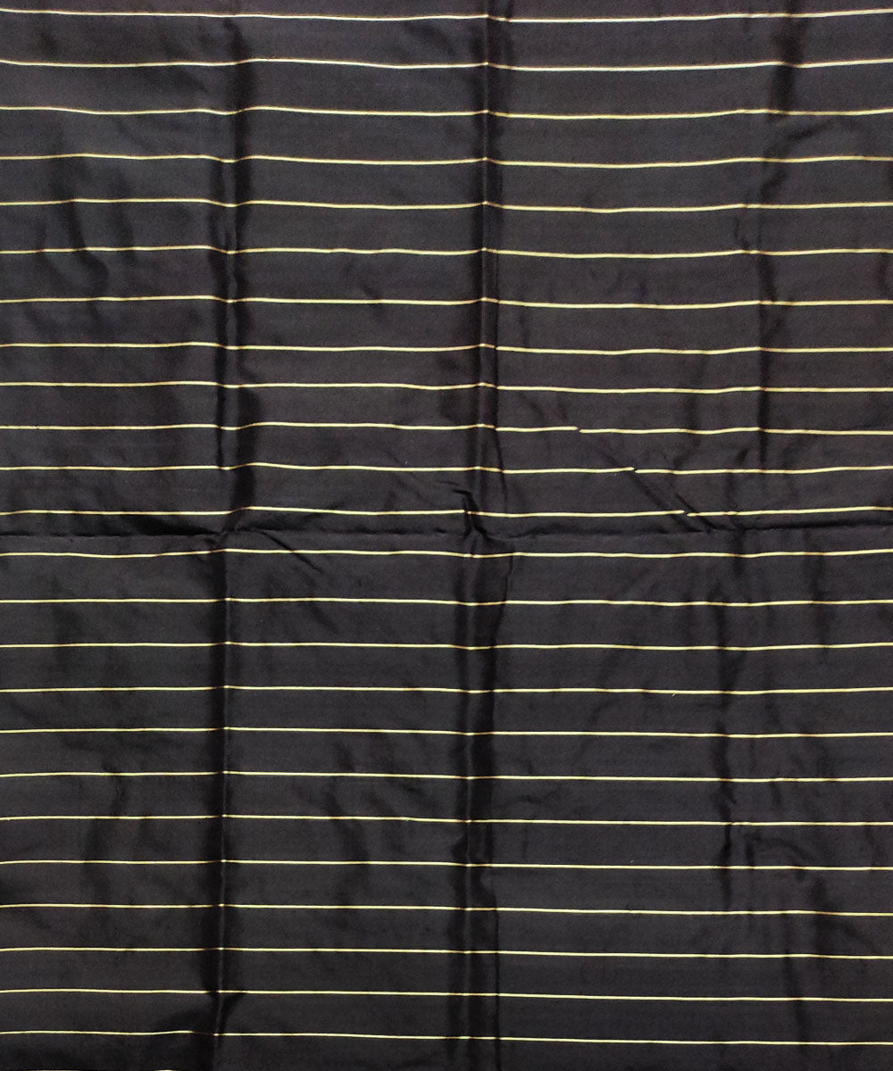 Red black handloom bomkai silk saree