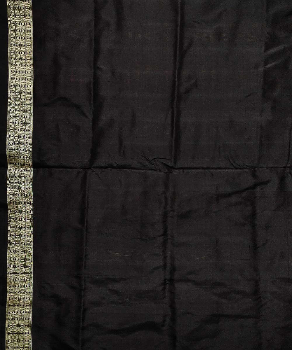 Magenta black handloom silk bomkai saree