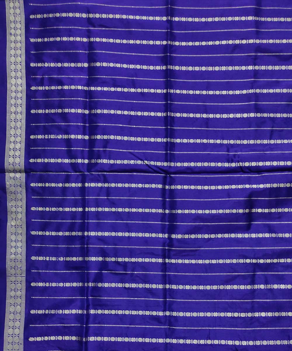 Navy blue maroon silk handloom bomkai saree