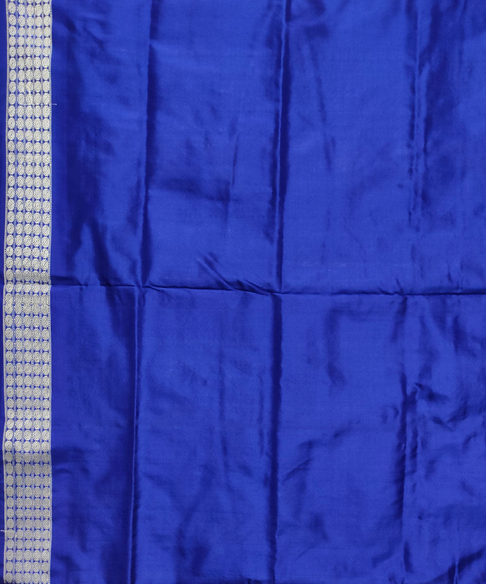 Navy blue magenta silk handloom bomkai saree