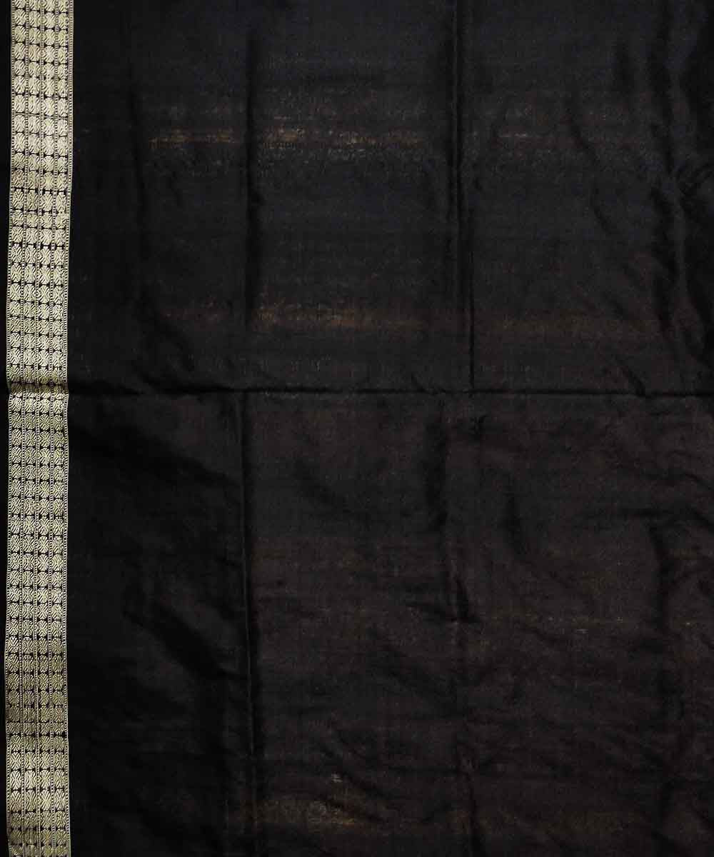 Magenta black silk handloom bomkai saree