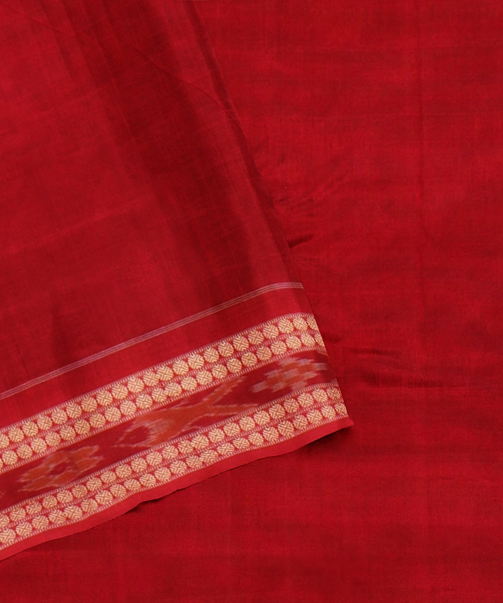 Navy blue maroon cotton handloom bomkai saree