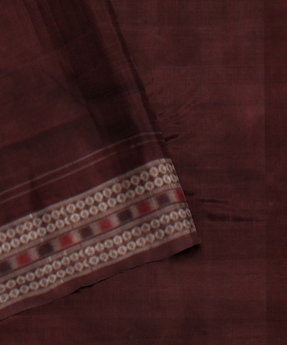 Cobalt blue deep maroon silk handloom sambalpuri saree