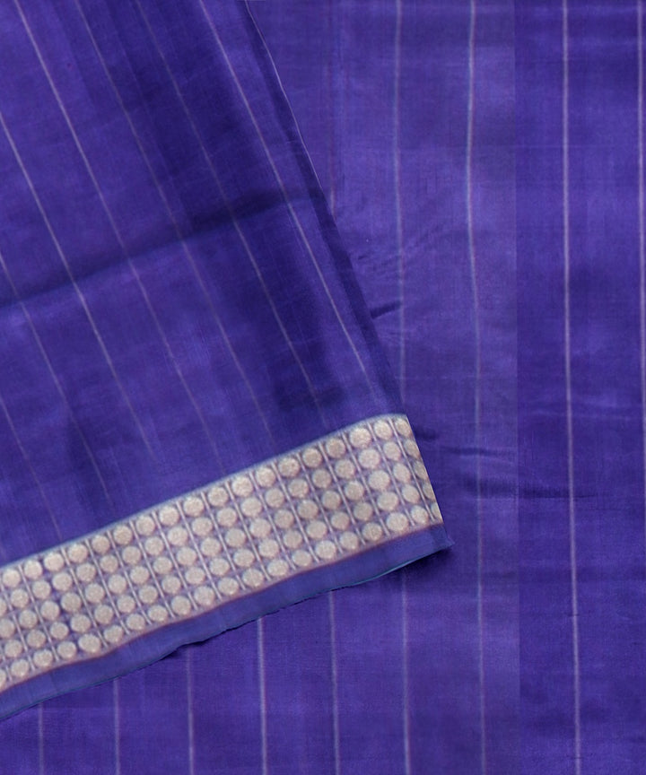 Maroon deep blue silk handloom sambalpuri saree