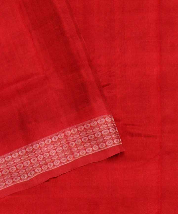 Maroon red silk handloom sambalpuri saree