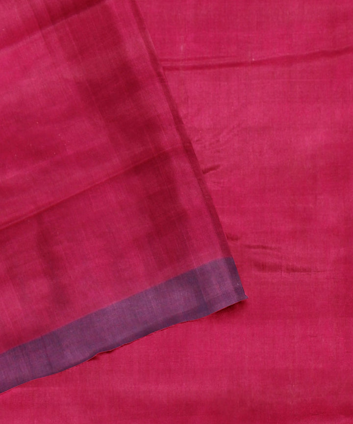 Offwhite pink tussar silk handloom odisha ikat saree