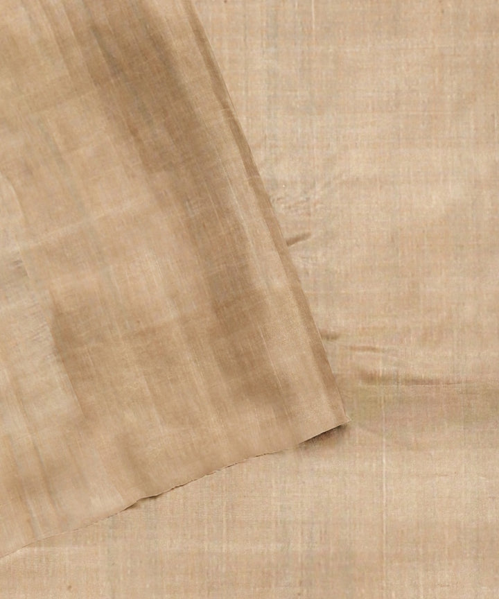 Olive green beige tussar silk handloom odisha ikat saree