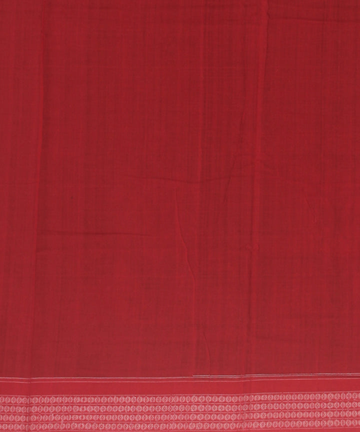 Maroon red cotton handloom sambalpuri saree
