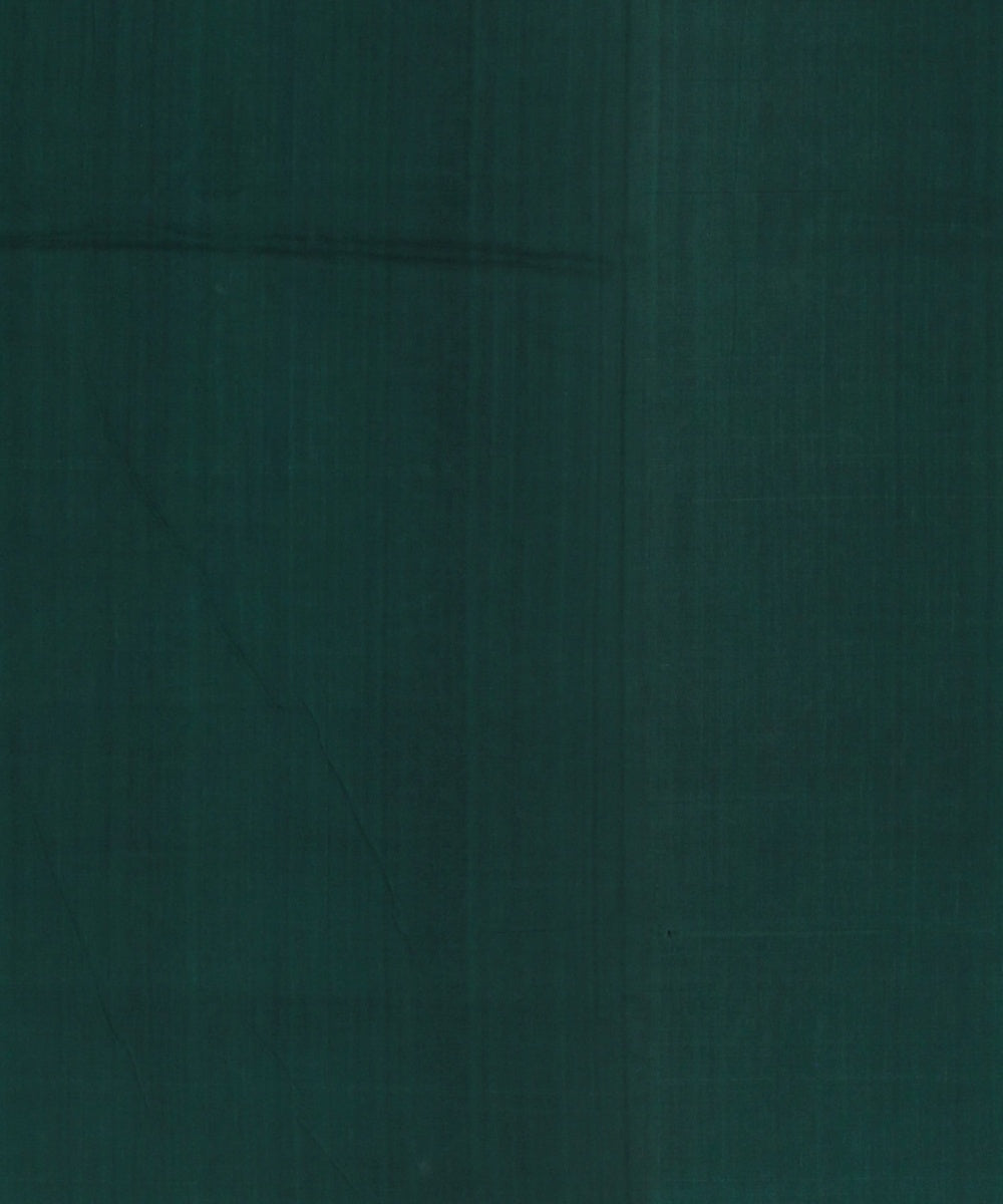 Dark Green Black Cotton Handwoven Sambalpuri Saree