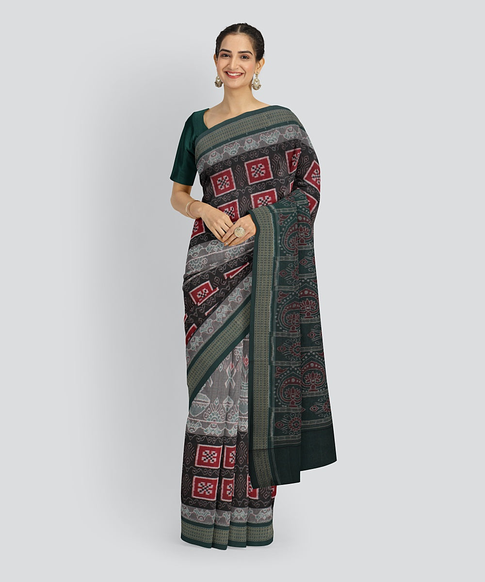 Multicolor  Cotton Handwoven Sambalpuri Saree