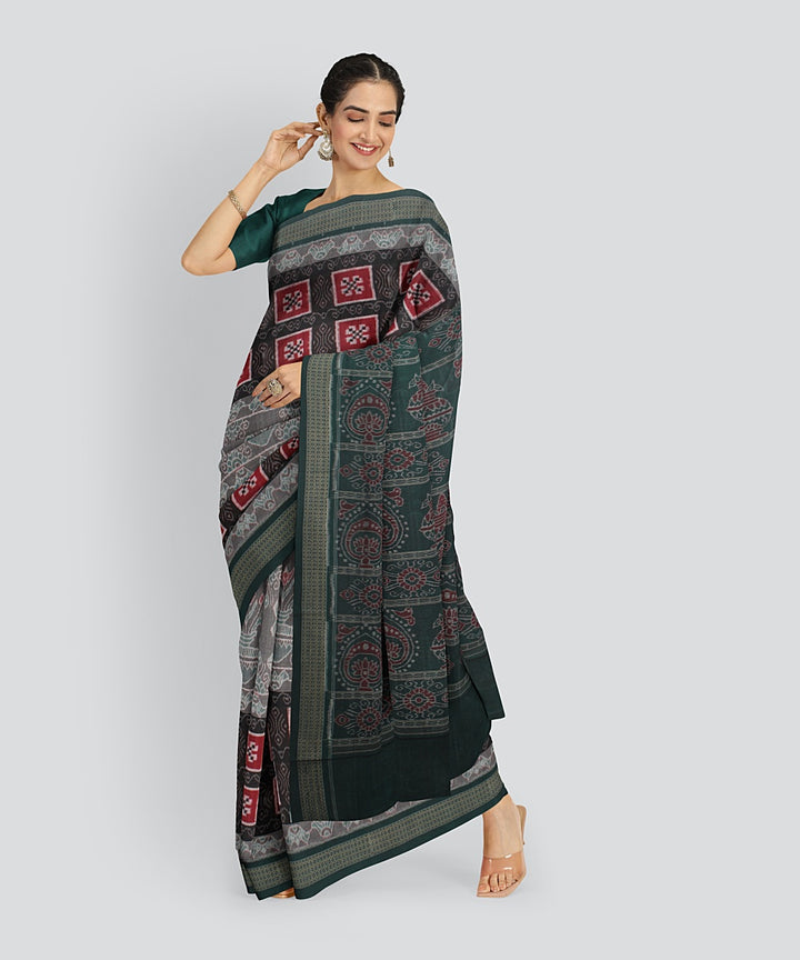 Multicolor  Cotton Handwoven Sambalpuri Saree