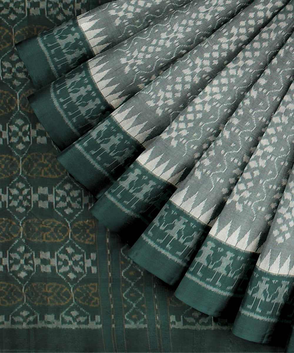 Light Green  Cotton Handwoven Sambalpuri Saree