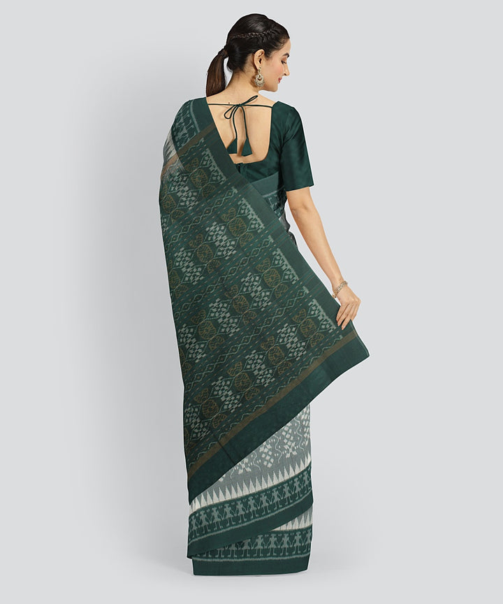 Light Green  Cotton Handwoven Sambalpuri Saree