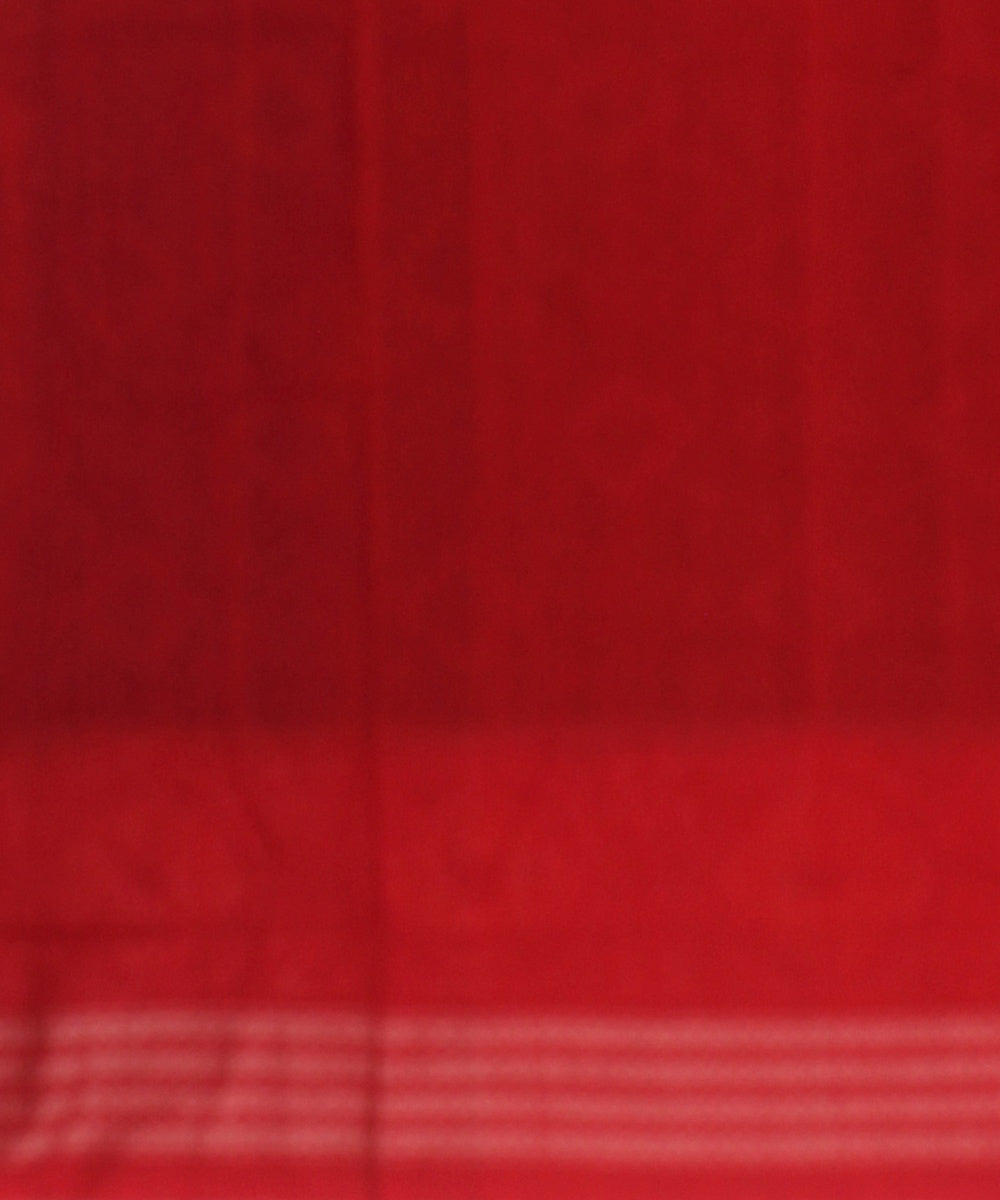 Navy Blue Red Cotton Handwoven Sambalpuri Saree