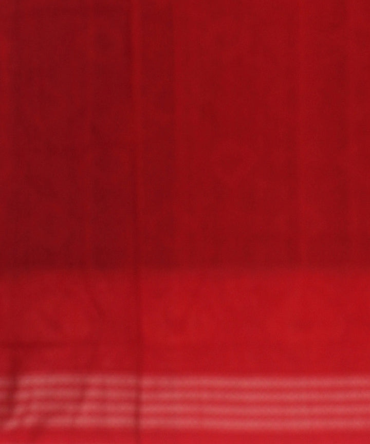 Navy Blue Red Cotton Handwoven Sambalpuri Saree