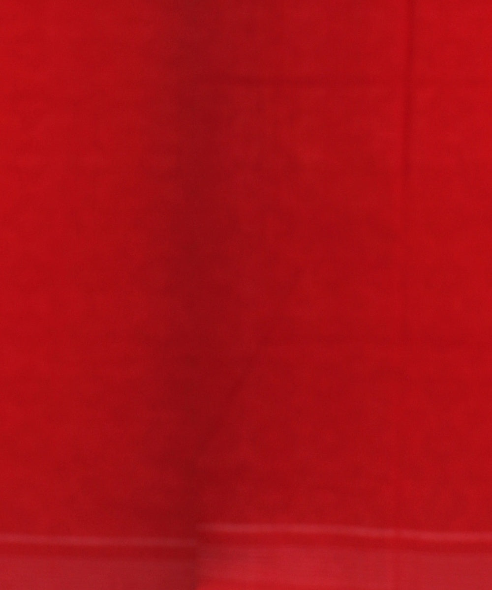 Peach Red Cotton Handwoven Sambalpuri Saree