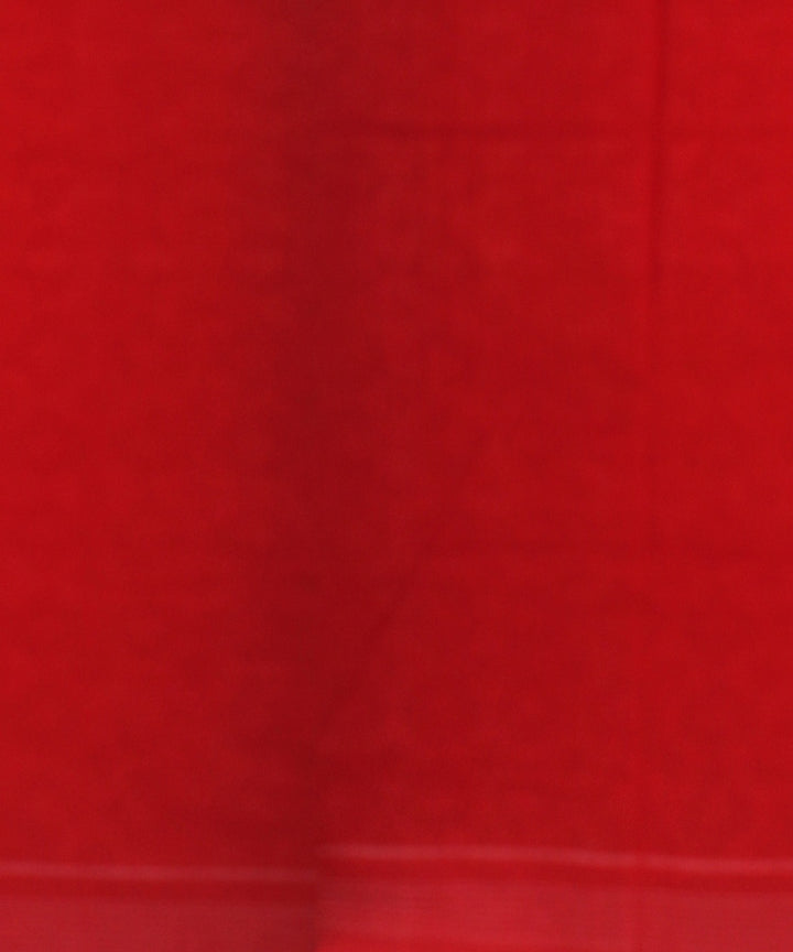 Peach Red Cotton Handwoven Sambalpuri Saree