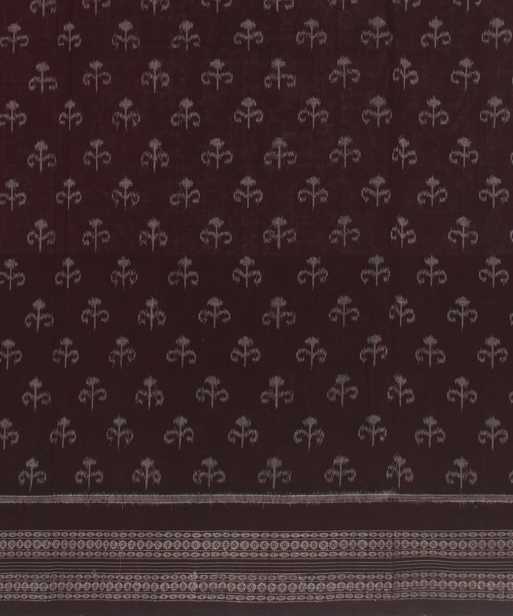 Pink Maroon Cotton Handwoven Sambalpuri Saree