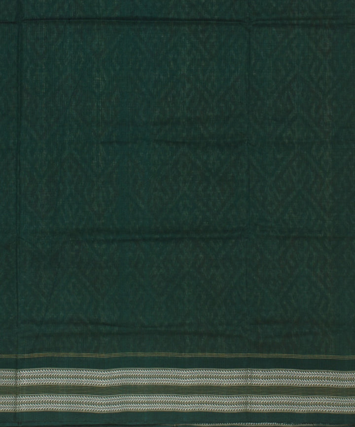 Yellow Green Cotton Handwoven Sambalpuri Saree