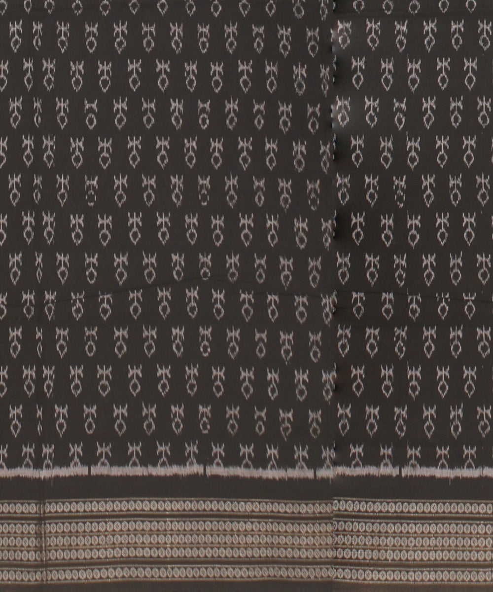 Black  Cotton Handwoven Sambalpuri Saree