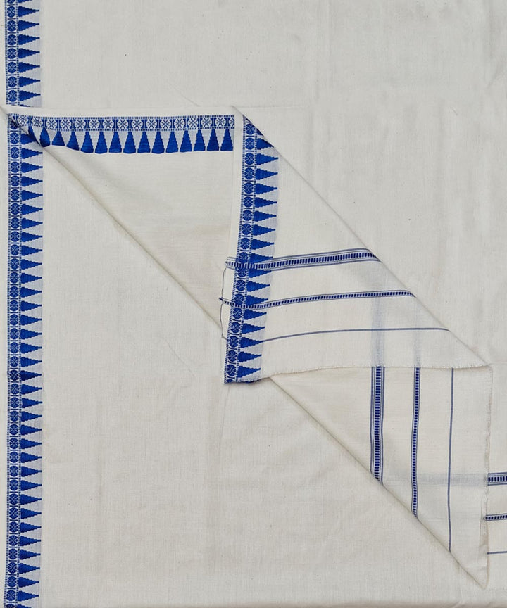 Offwhite handwoven cotton sambalpuri dhoti