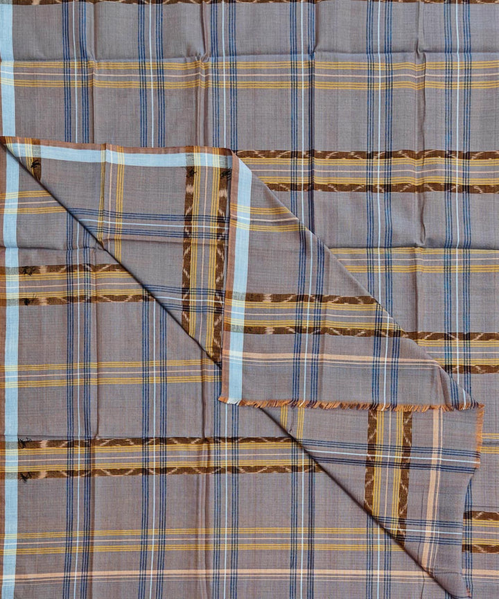 Grey check handwoven cotton sambalpuri lungi