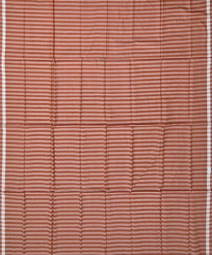 Brown stripe handwoven cotton sambalpuri lungi