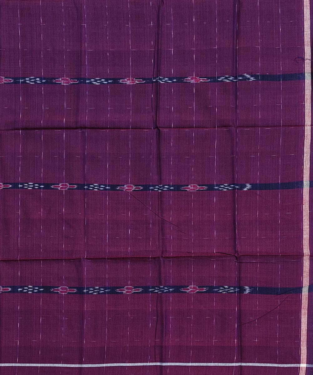 Purple handwoven cotton sambalpuri lungi