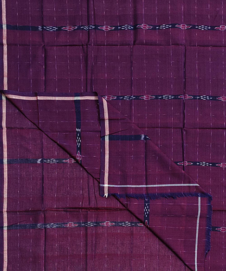 Purple handwoven cotton sambalpuri lungi