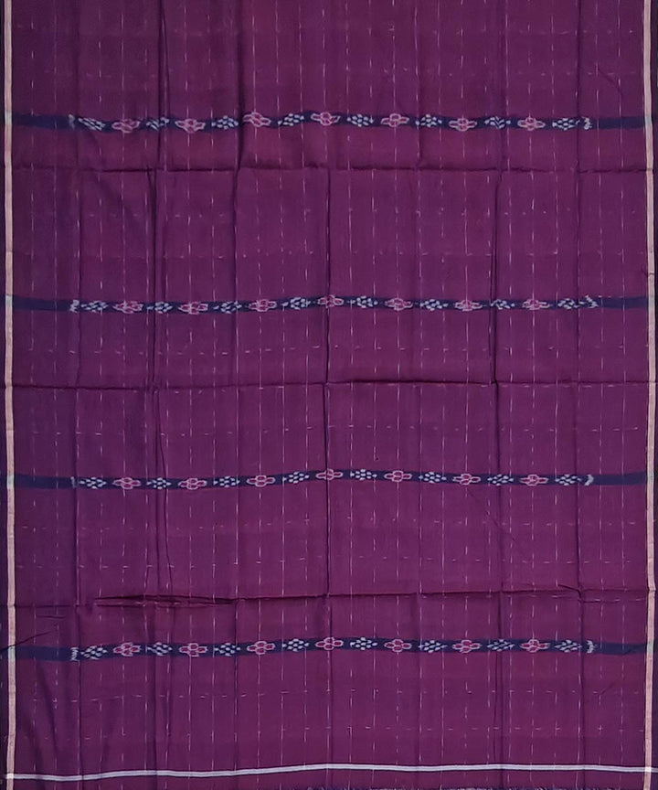 Purple handwoven cotton sambalpuri lungi