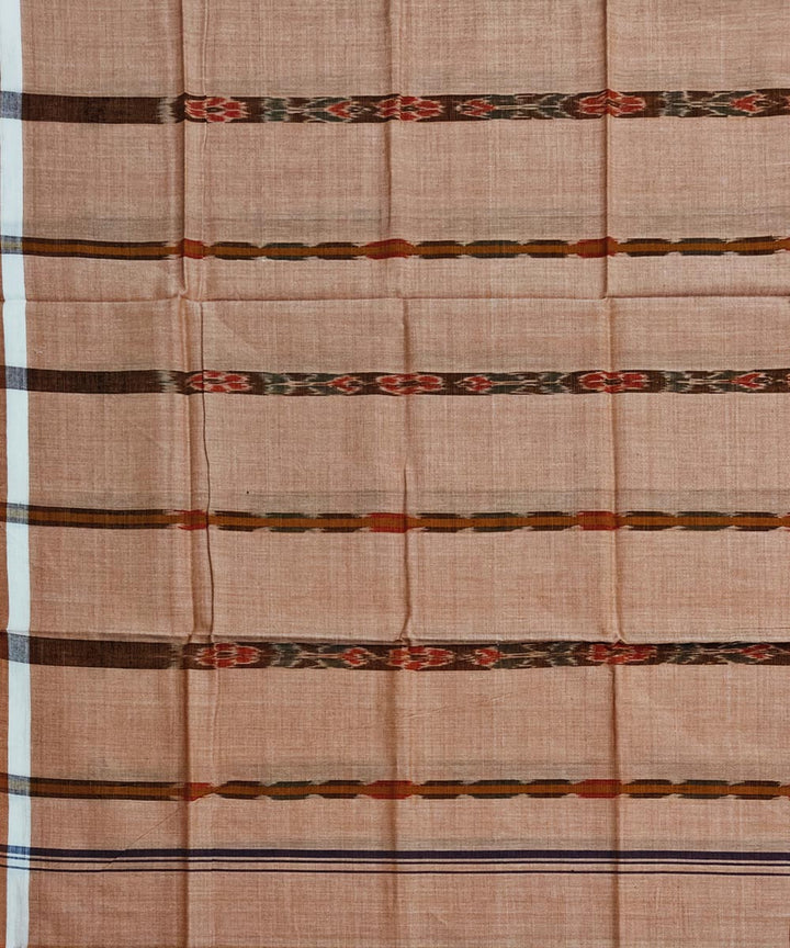 Beige handwoven cotton sambalpuri lungi