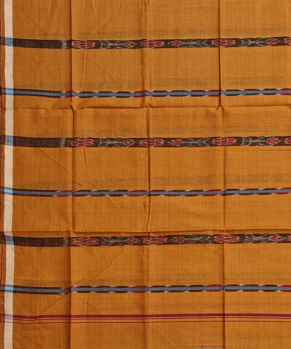 Brown handwoven cotton sambalpuri lungi