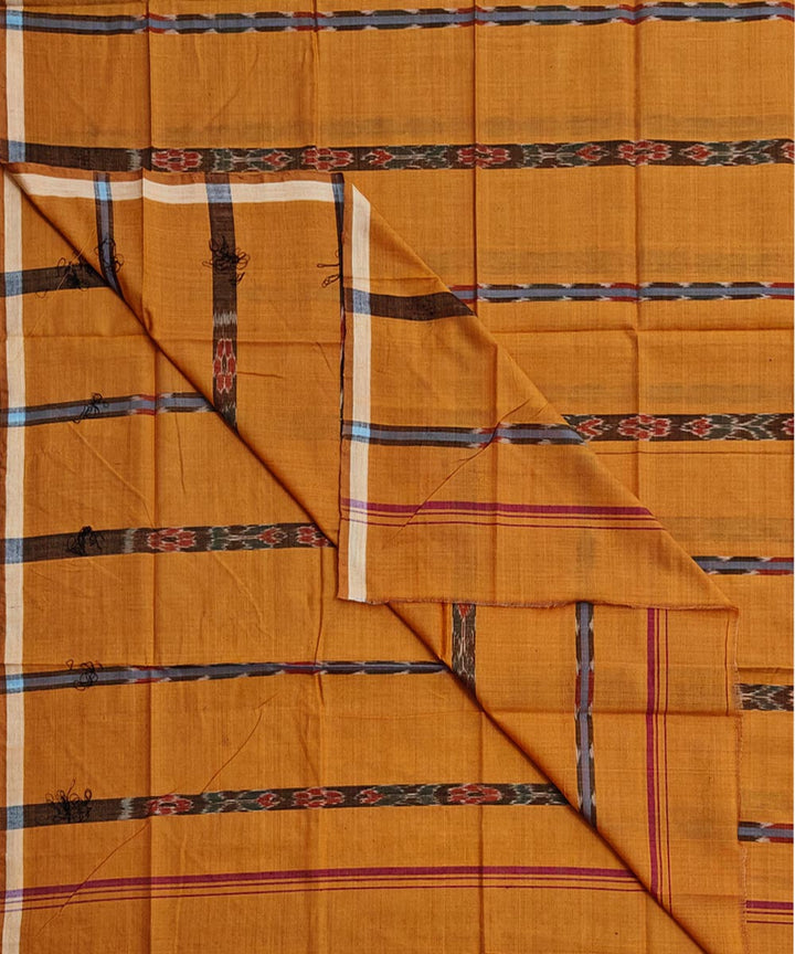 Brown handwoven cotton sambalpuri lungi