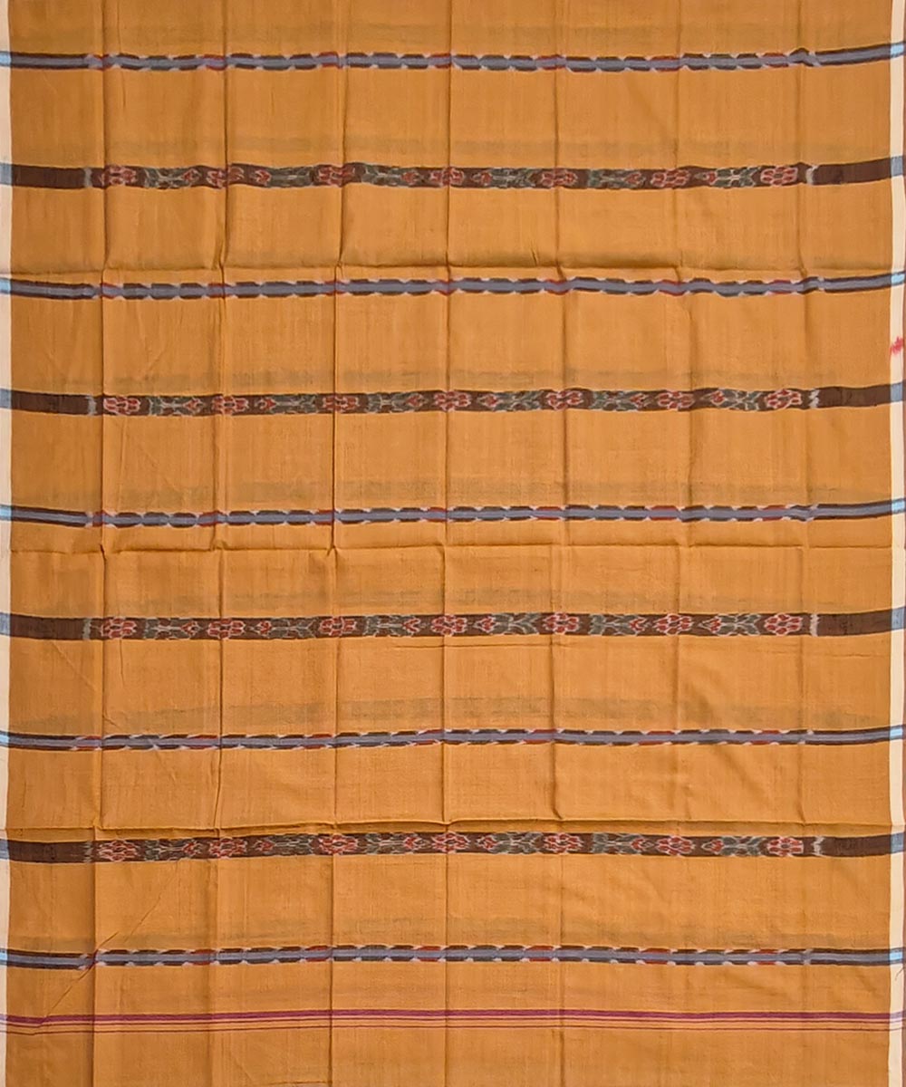 Brown handwoven cotton sambalpuri lungi