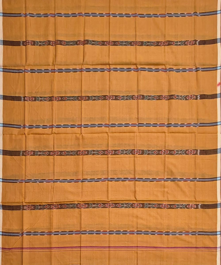 Brown handwoven cotton sambalpuri lungi