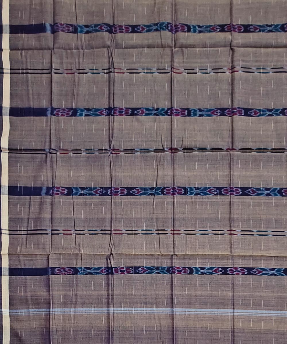 Grey handwoven cotton sambalpuri lungi