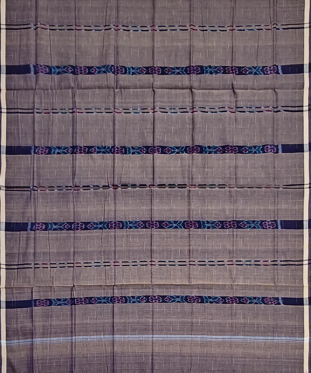 Grey handwoven cotton sambalpuri lungi