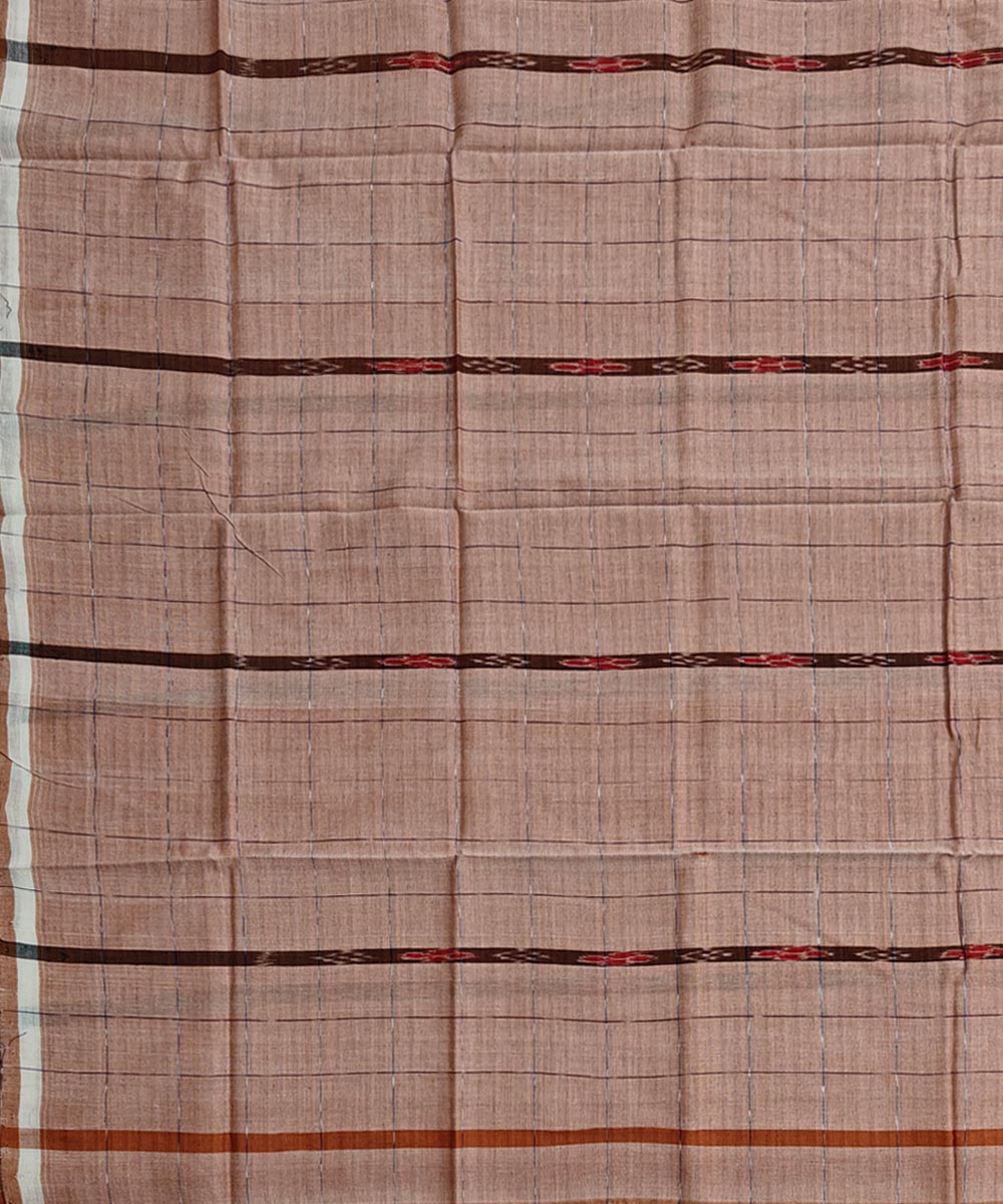 Beige handloom cotton sambalpuri lungi